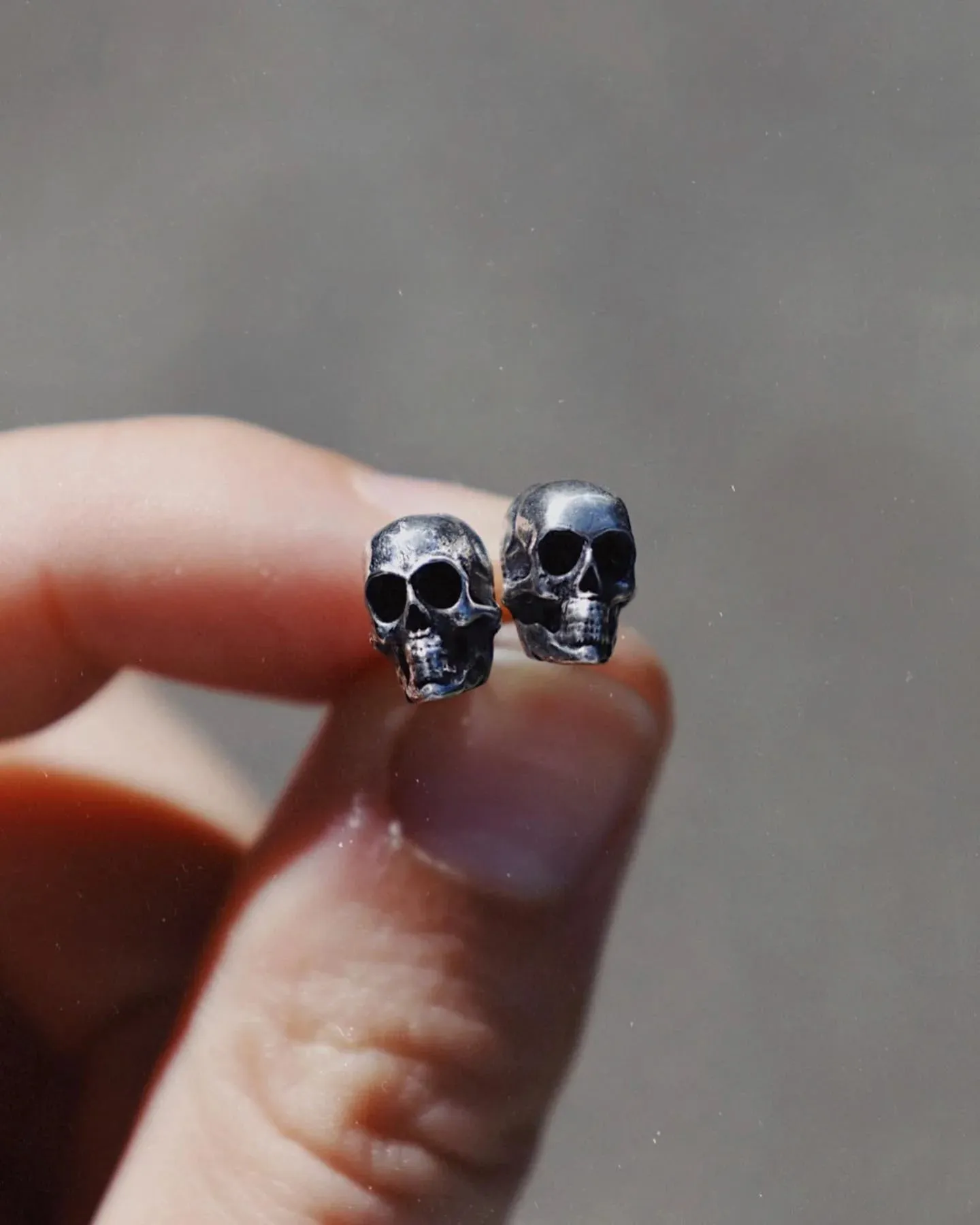 Skull Shape Gothic Style Studs For Women - 925 Sterling Silver Studs