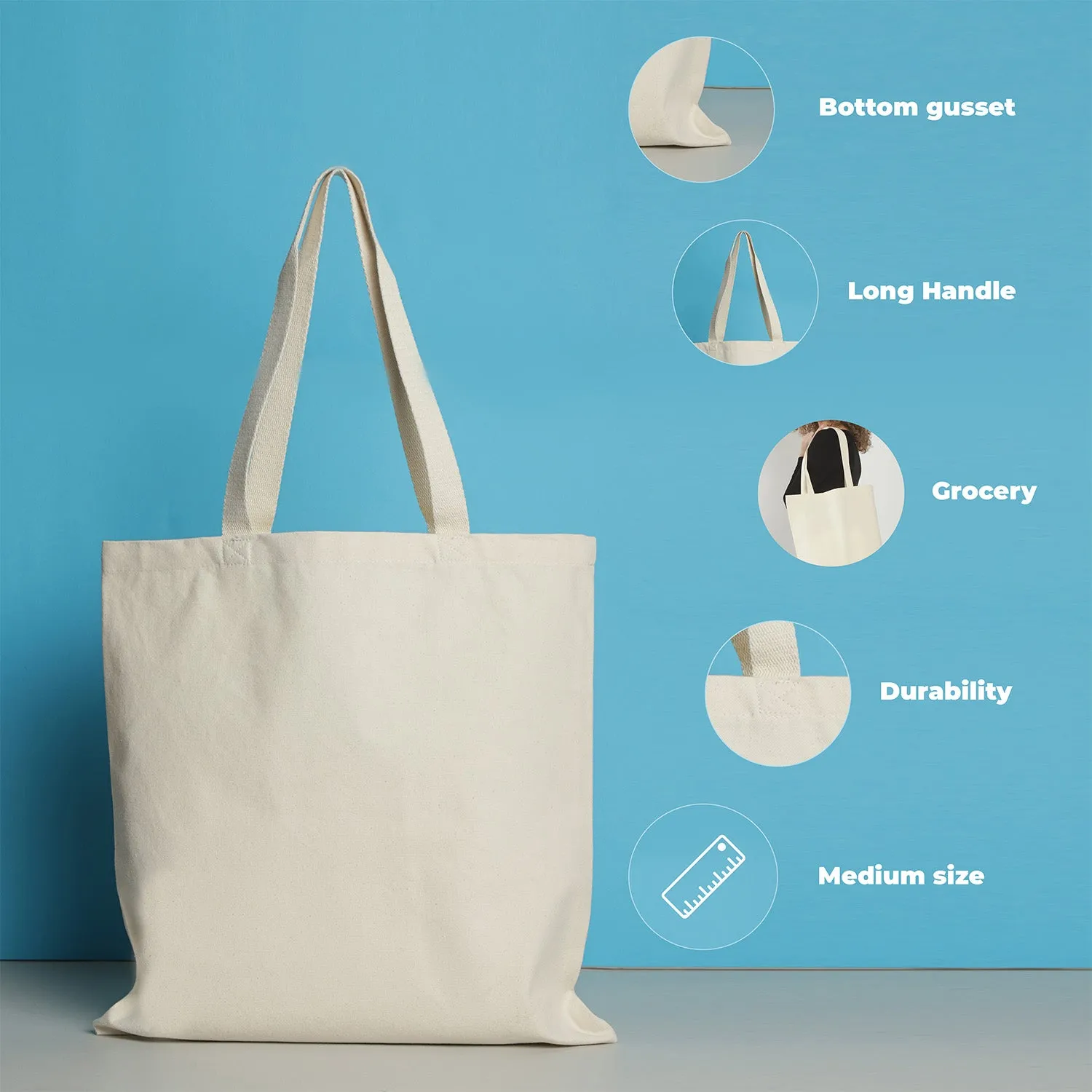 TBF Cotton Shopping Tote Bags - SO110