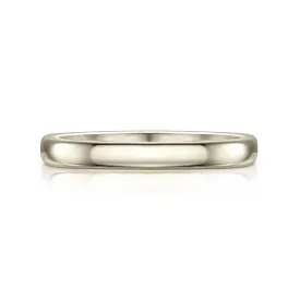 Traditional 2.5mm Wedding Ring in 18ct White Gold