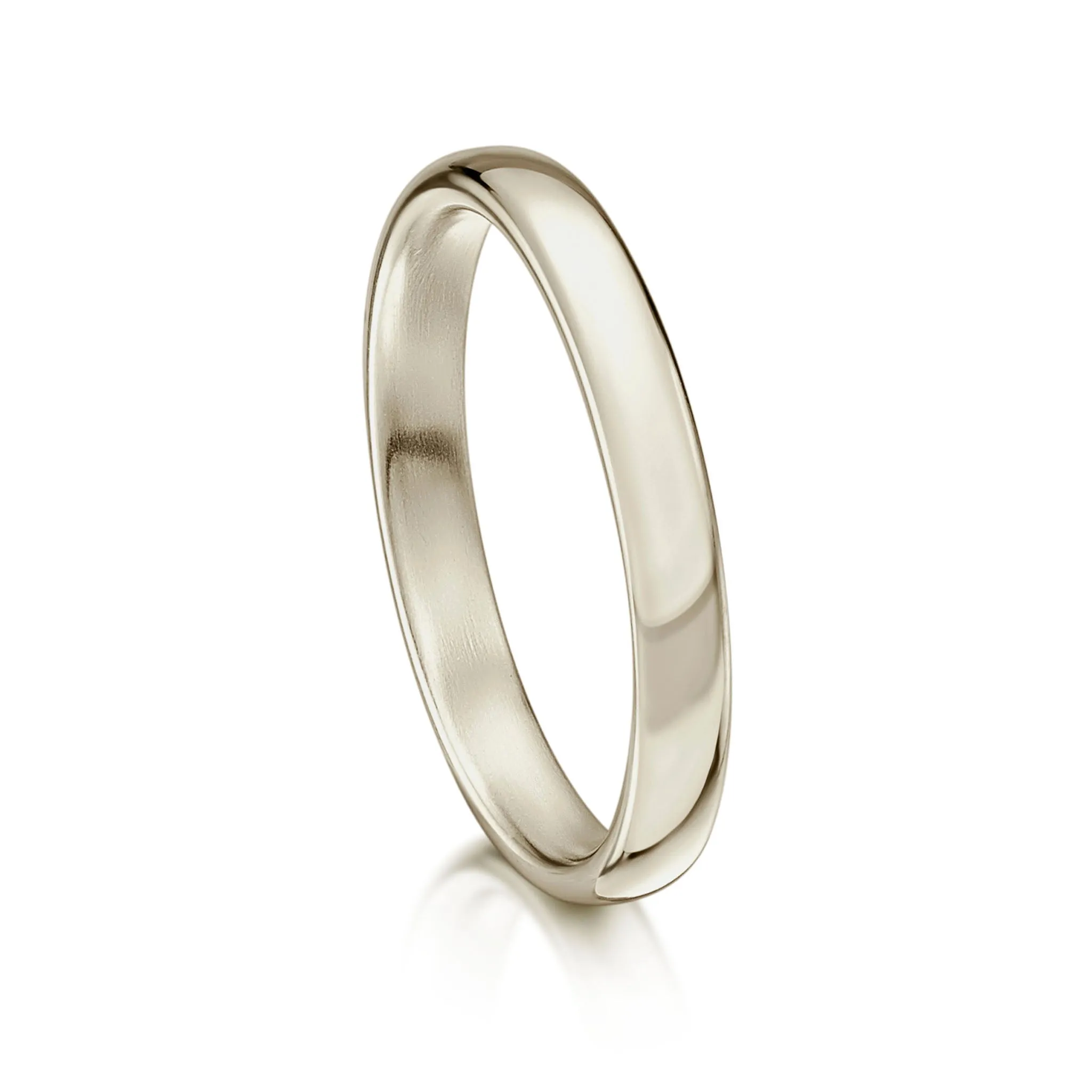 Traditional 2.5mm Wedding Ring in 18ct White Gold