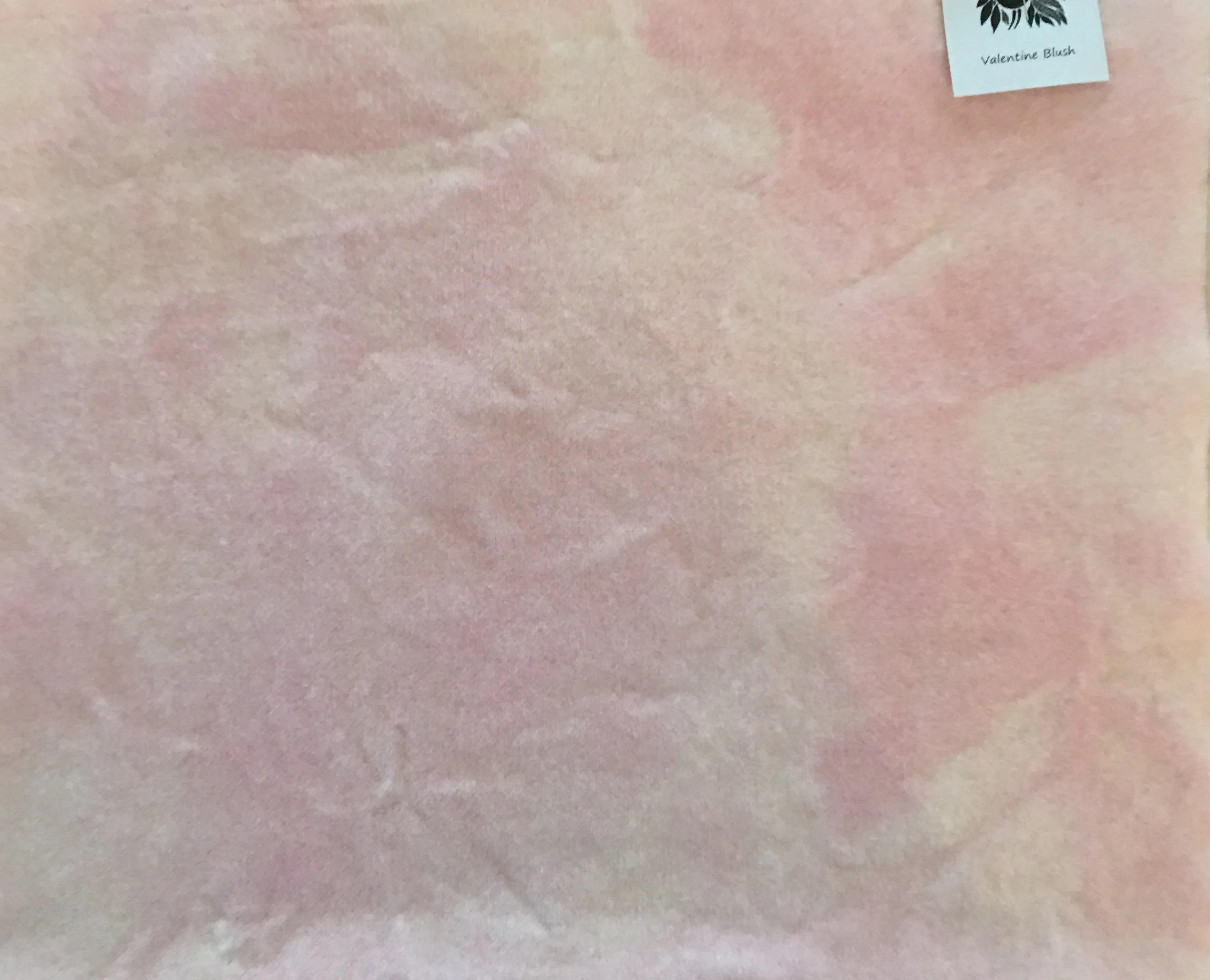 VALENTINE BLUSH Hand Dyed HALF YARD Wool Fabric for Wool Applique and Rug Hooking