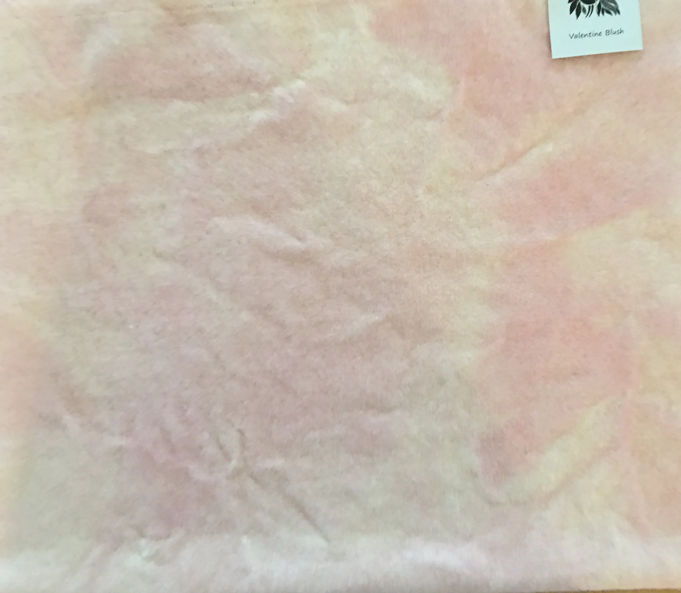 VALENTINE BLUSH Hand Dyed YARD Wool Fabric for Wool Applique and Rug Hooking