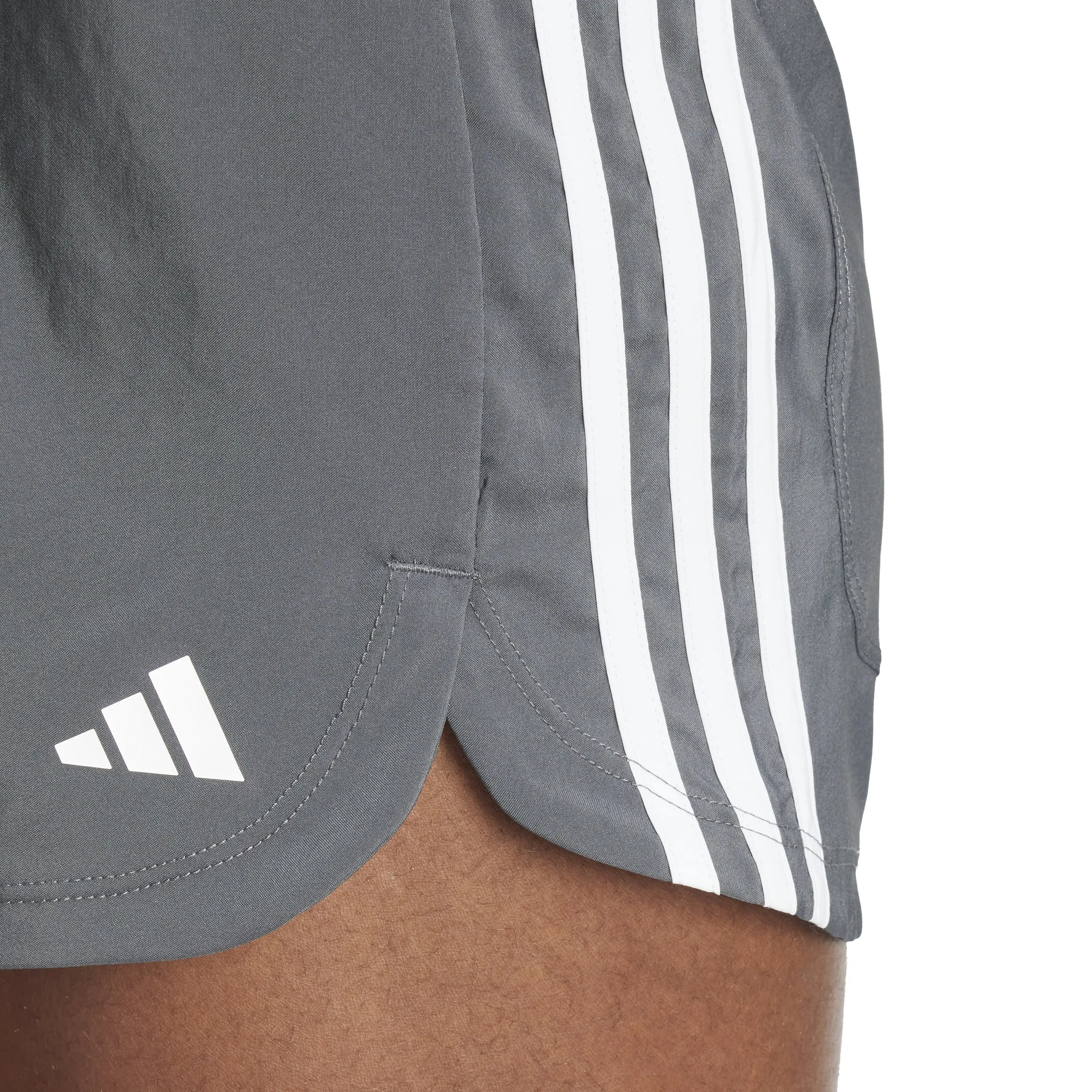 Women's Adidas 5" Pacer Training 3-Stripes Woven High-Rise Shorts