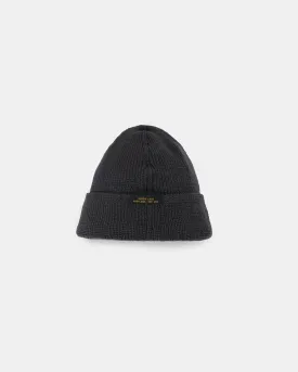 Wool Knit Watch Cap-Dark Charcoal