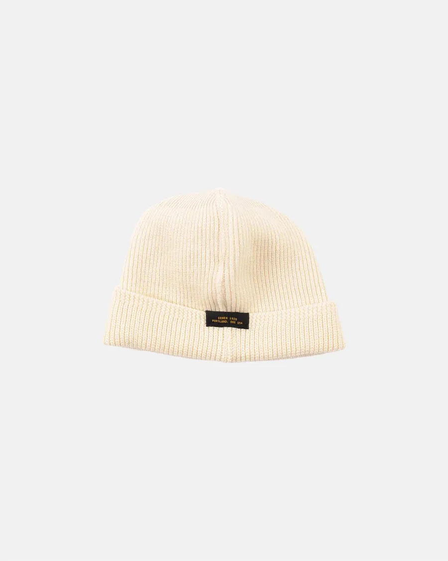 Wool Knit Watch Cap -Natural